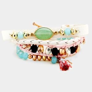 Tassel Charms Toggle Bracelet